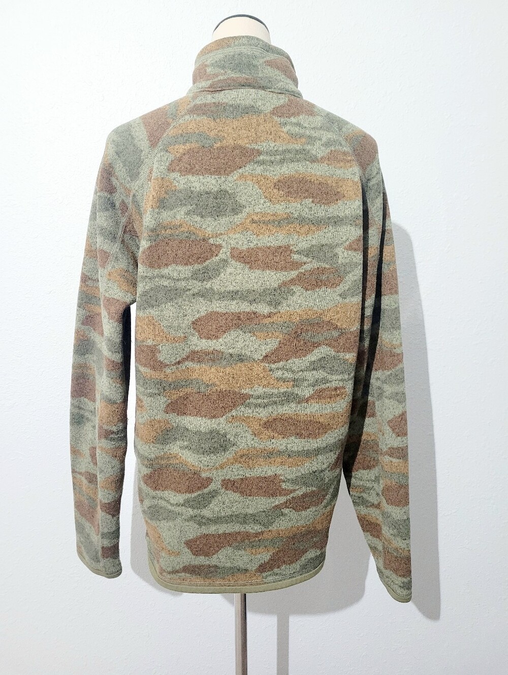 Patagonia Better Sweater 1/4 Zip Fleece Pullover Camo Green Brown Women's Medium - Picture 5 of 13
